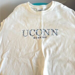 Custom embroidered UConn crew neck